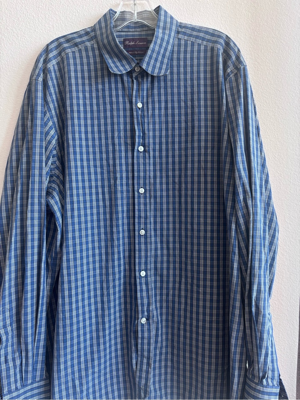 Ralph Lauren Blue Plaid Button-Up Shirt